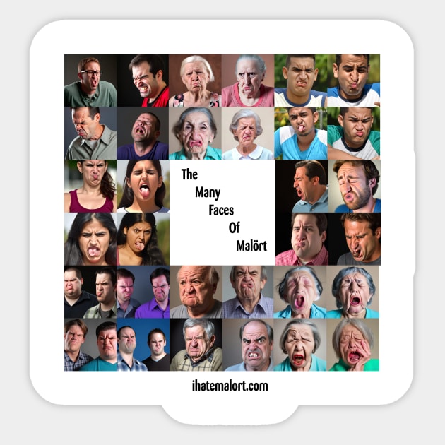 The Many Faces of Malört Sticker by IHateMalort